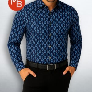Camisa Entallada Elastizada Estampada