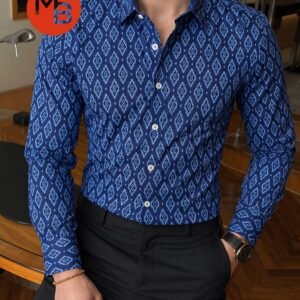 Camisa Entallada Elastizada Estampada