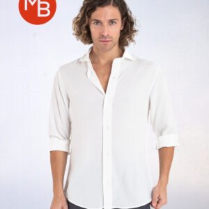 Camisa de Lino cuello solapa M/L