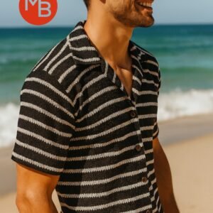 Camisa Crochet Rayada