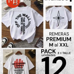 PACK 12 REMERAS ESTAMPADAS PREMIUM
