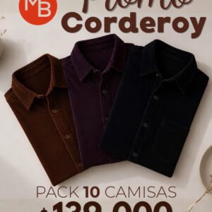 PACK 10 CAMISAS CORDEROY SURTIDO