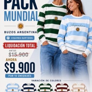 PACK MUNDIAL | BUZOS ARGENTINA ESTAMPADOS