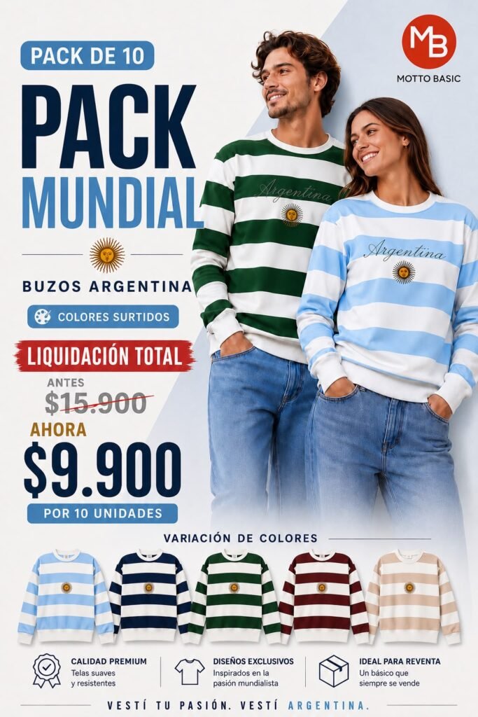 PACK MUNDIAL | BUZOS ARGENTINA ESTAMPADOS