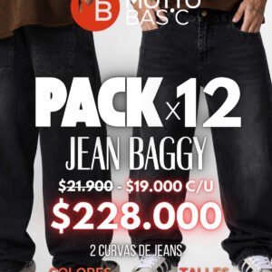 PACK 12 JEANS BAGGY